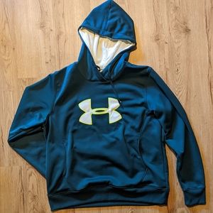 Under Armor Cold Gear Semi-fitted Teal hoodie
